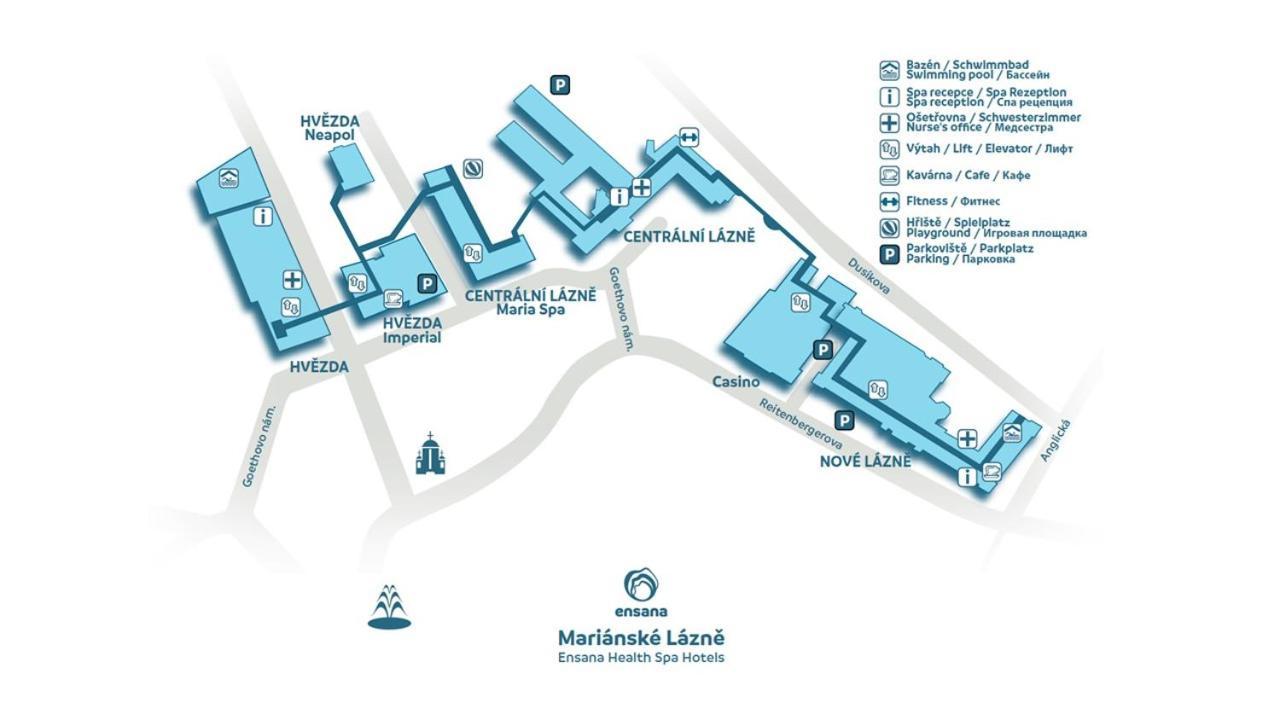 Ensana Centralni Lazne - Maria Spa Marianske Lazne Ngoại thất bức ảnh